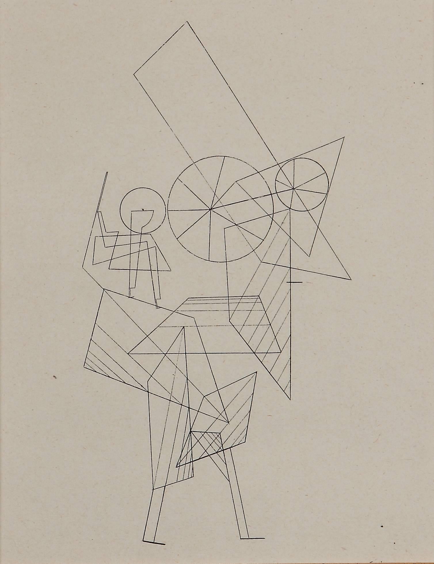 (after) Paul Klee Figurative Print - "Lenkbarer Großvater"