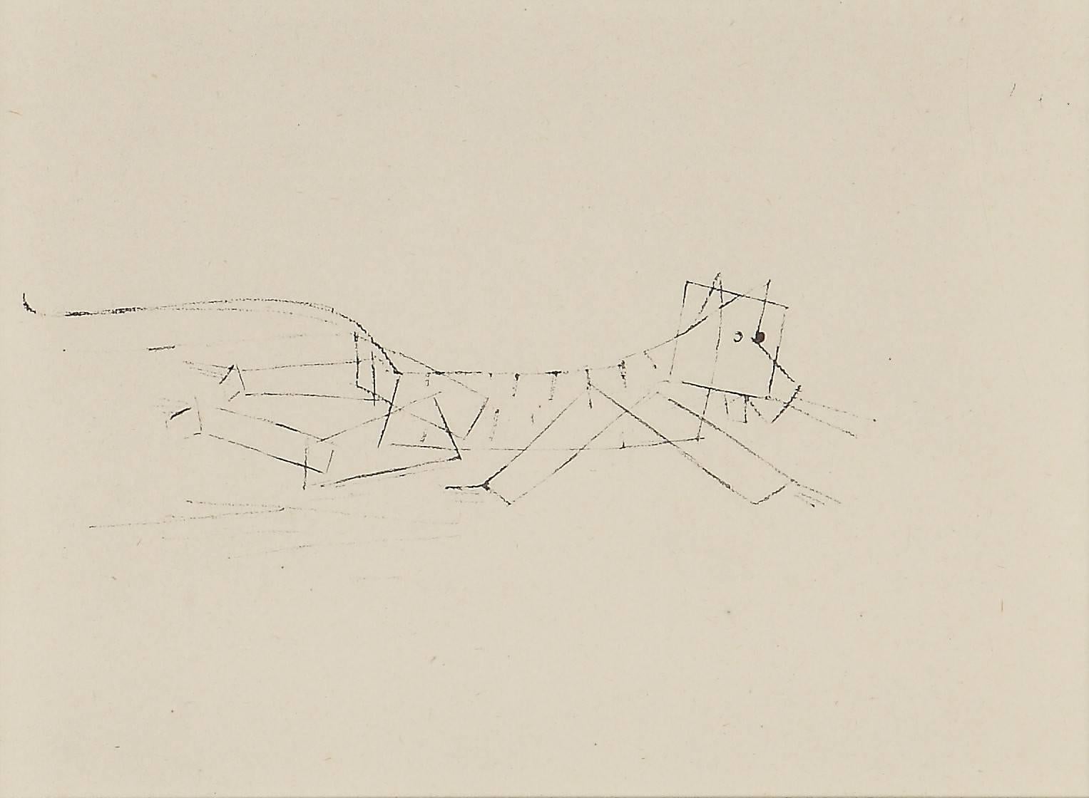 (after) Paul Klee Animal Print - "Lauernder Tiger"