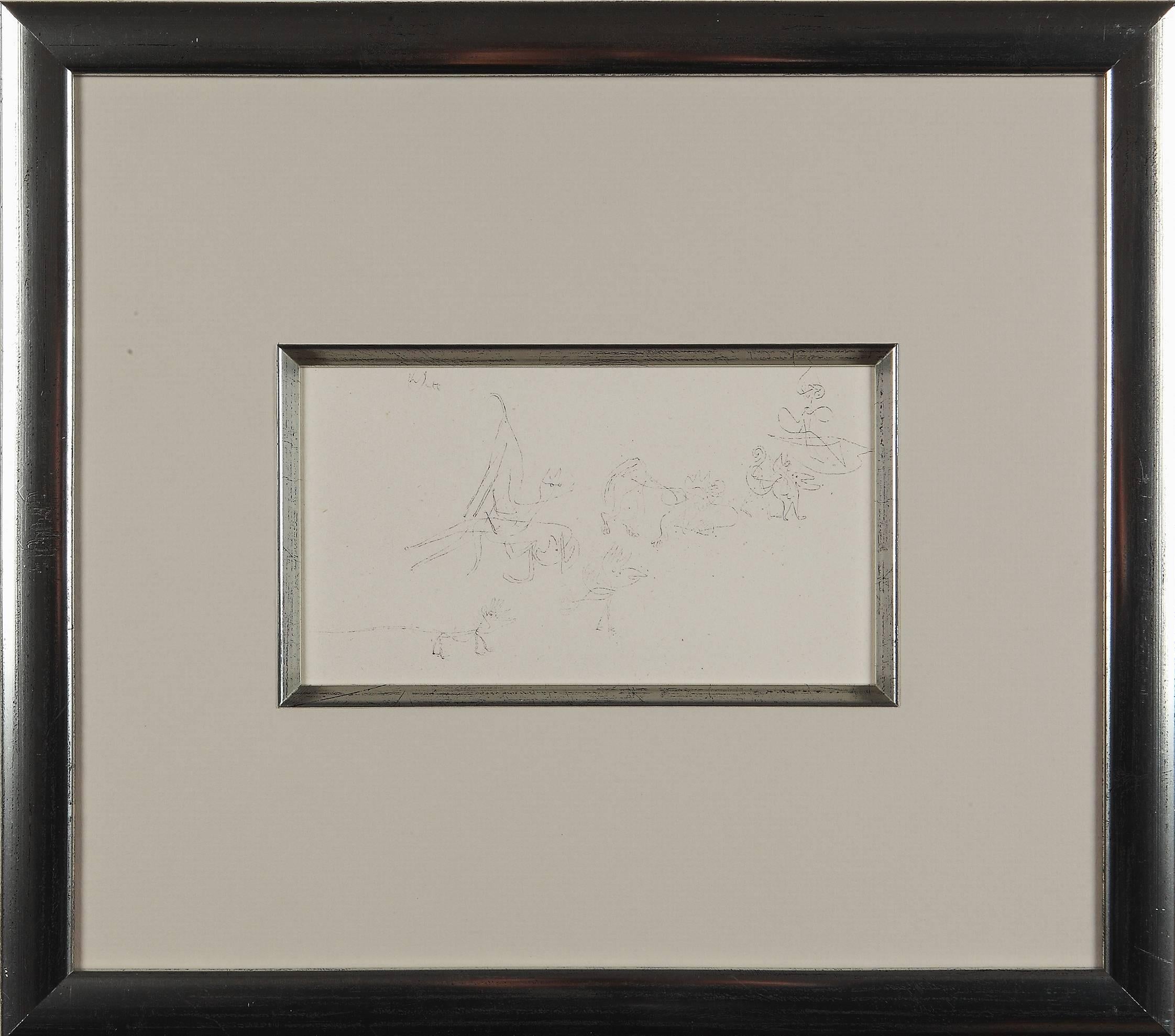(after) Paul Klee Animal Print - Paul Klee Etching "Tiere auf der Wanderung"