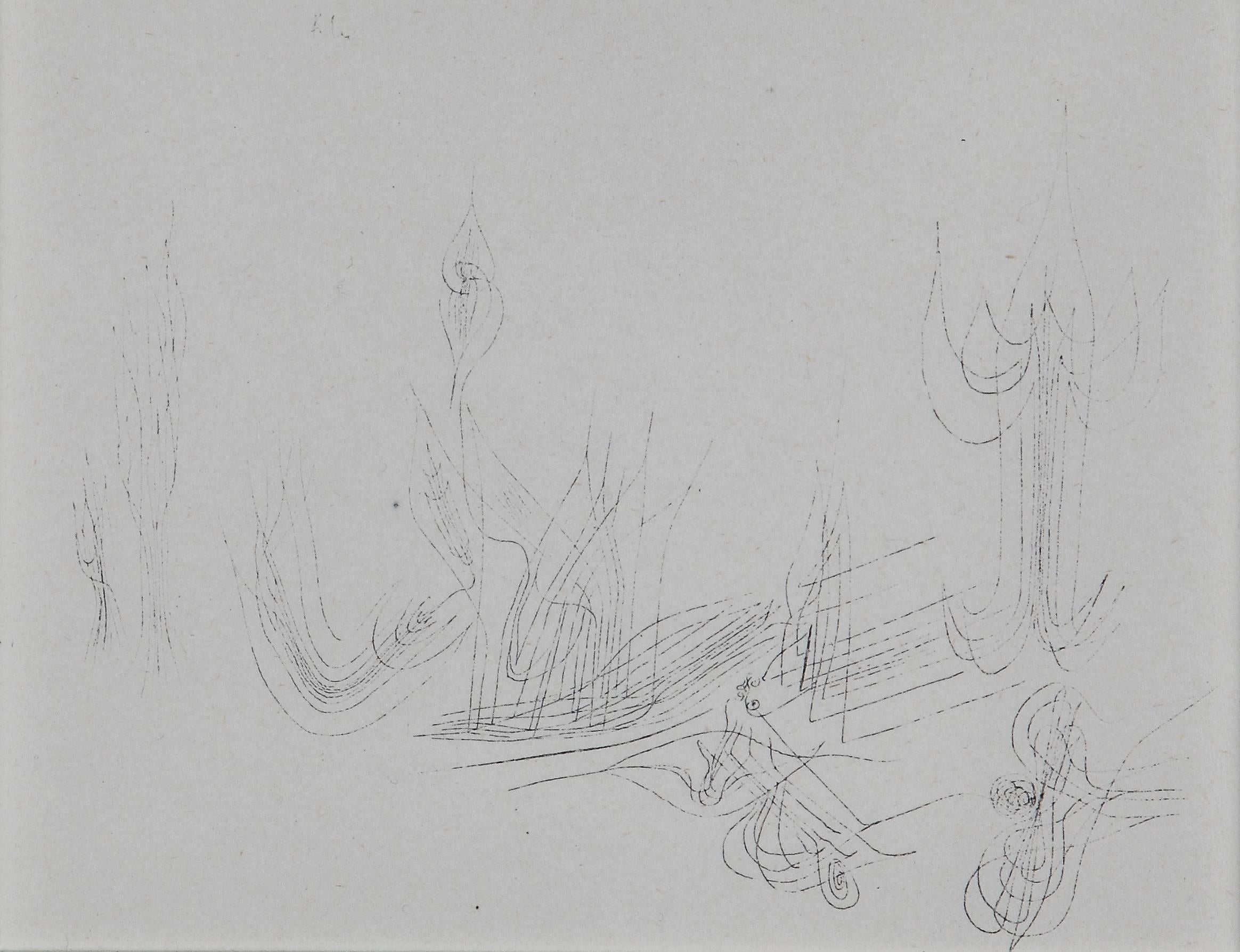 Paul Klee Etching "Stachelströmung zweiten Stadiums"