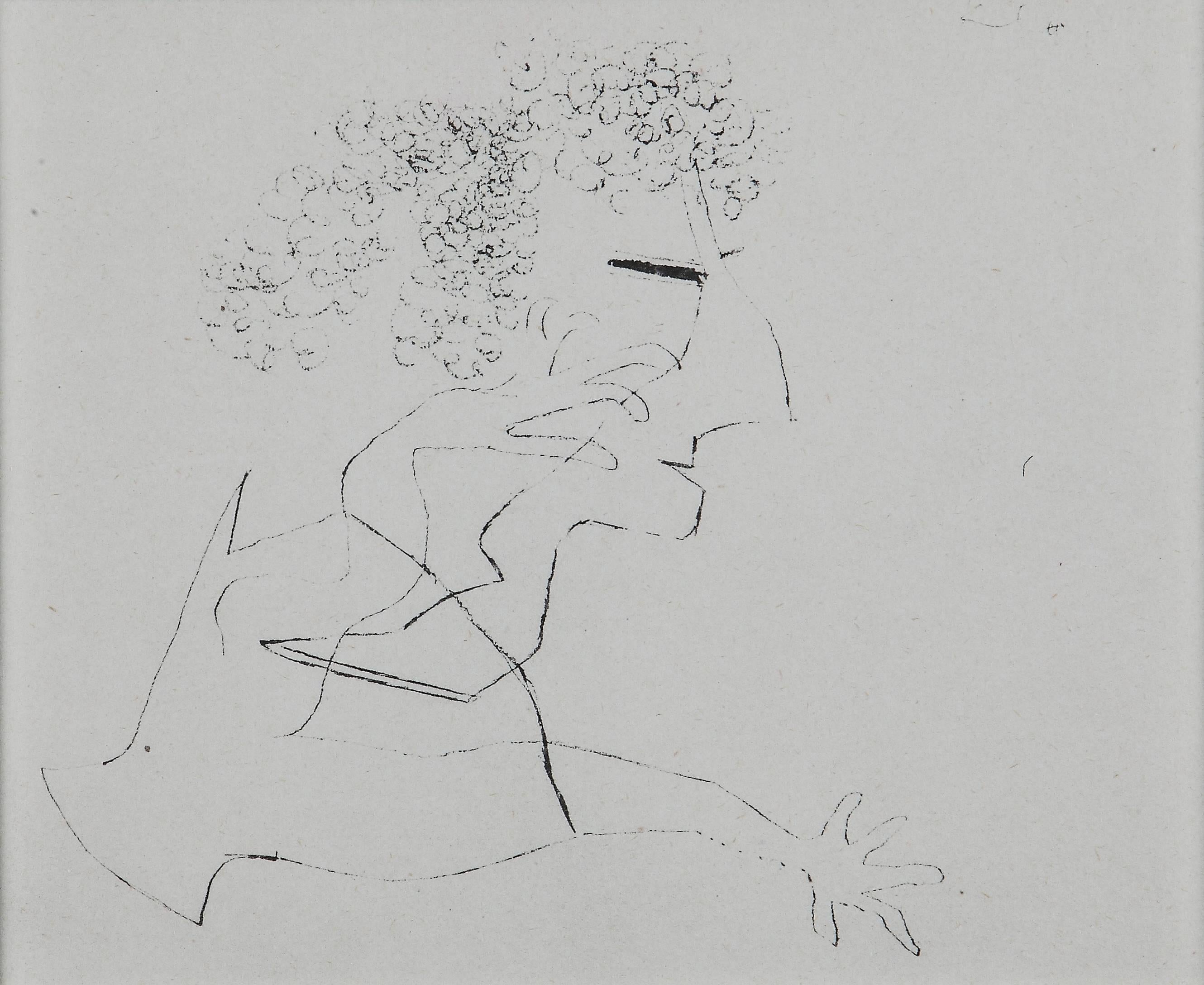 Paul Klee Etching "Divergenz Kopf-Hände"