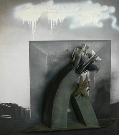 Kunstinstallation „L' Arc de Paix“ (Schirm des Friedens) von Wolf Vostell