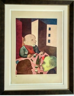 "Der Mensch ist gut" ( People are basically good ) Lithograph by George Grosz