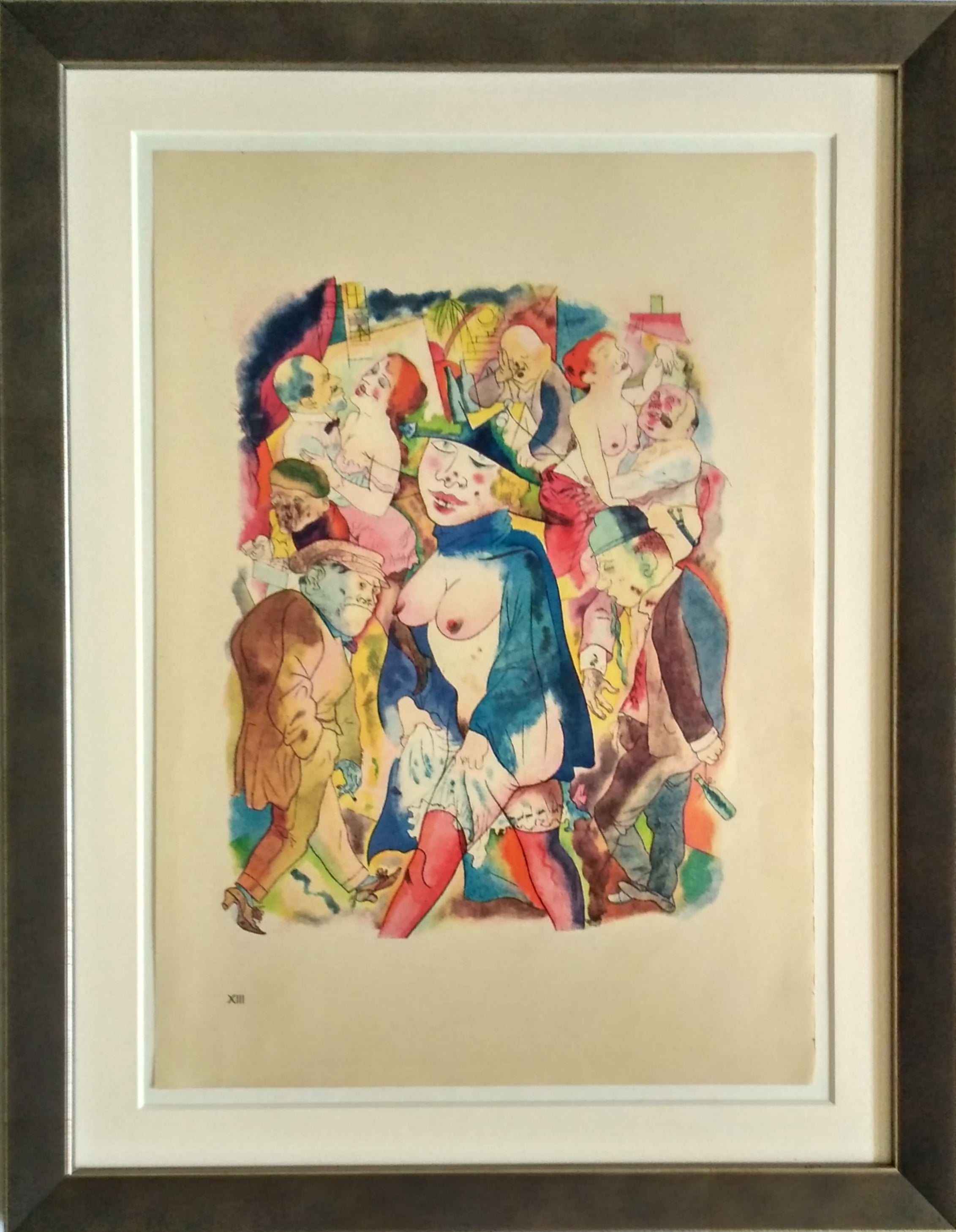 George Grosz - 1936 Lithograph Children Playing Soldier small edition