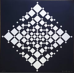 Vintage Serigraph "Cubecracks", 1971 by Hans-Dieter Schrader