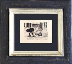 thomas unterseher Antique Franz Xaver Unterseher Line Drawing, ca. 1913