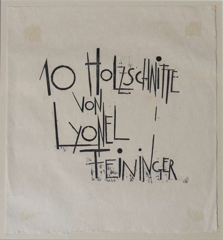 Lyonel Feininger Woodcut "10 Holzschnitte", ca. 1926
