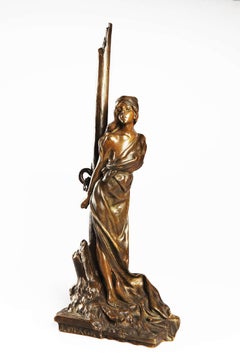 Sculpture en bronze Art Nouveau « L' Otage » ( Hostage) d'Emmanuel Villanis