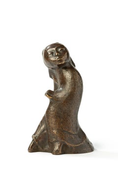 Bronzeskulptur „Japanischer Tänzer I“ aus Bronze von Bernhard Hoetger