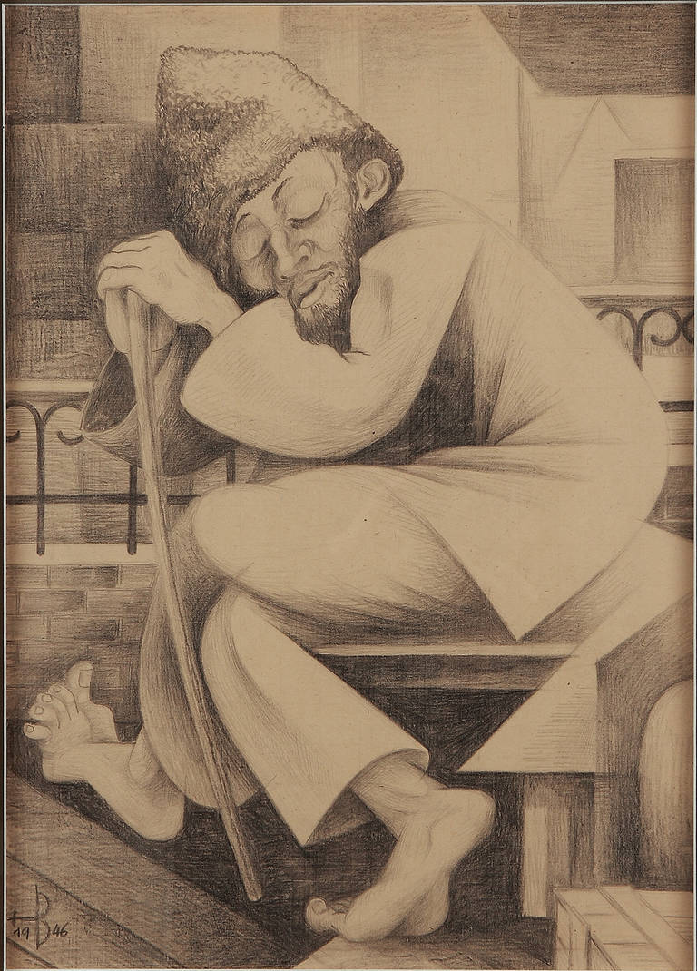 « Der eingeschlaffene Bettler » (Le berceau endormi) de Hans Brass, 1946 en vente 1