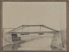 ""Hölzerne Hängebrücke über einen Fluss"" ( Plank Bridge Across The River ), 1925