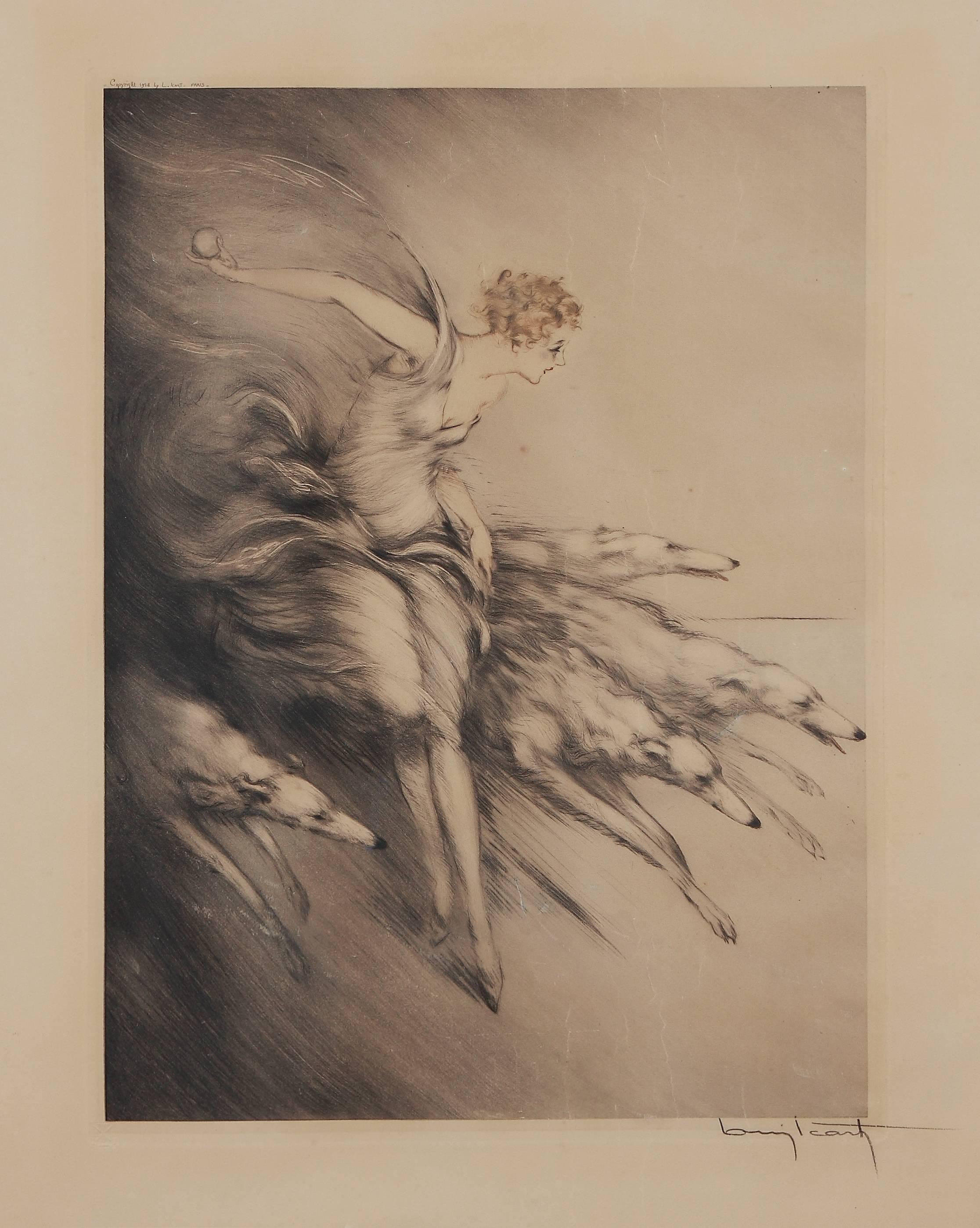 louis icart prints signed