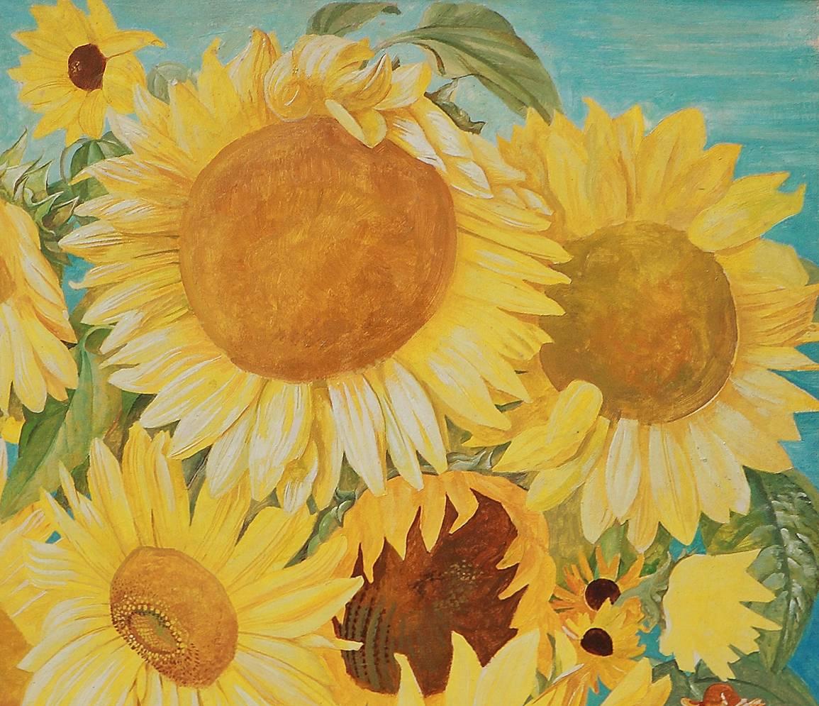 Franz Xaver Unterseher „Sonnenblumen), um 1929 im Angebot 2