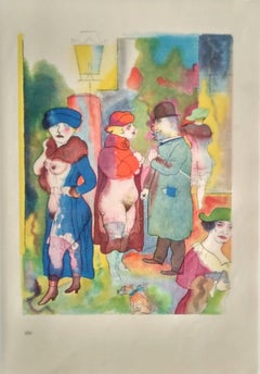 George Grosz Lithograph "Vor Sonnenaufgang" ( Before Sunrise ), 1922