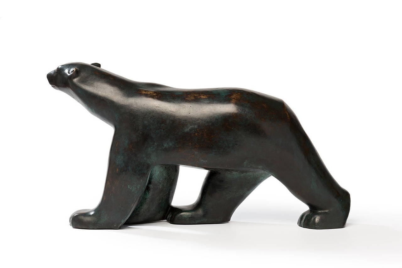 François Pompon, Polar Bear, 1927 - Sculpture by François Pompon