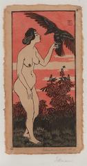 "Nude Woman with Crow" ( "Stehender Frauenakt mit Kraehe" )