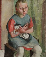 "Maedchen mit Katze"  ( Girl with a Cat )