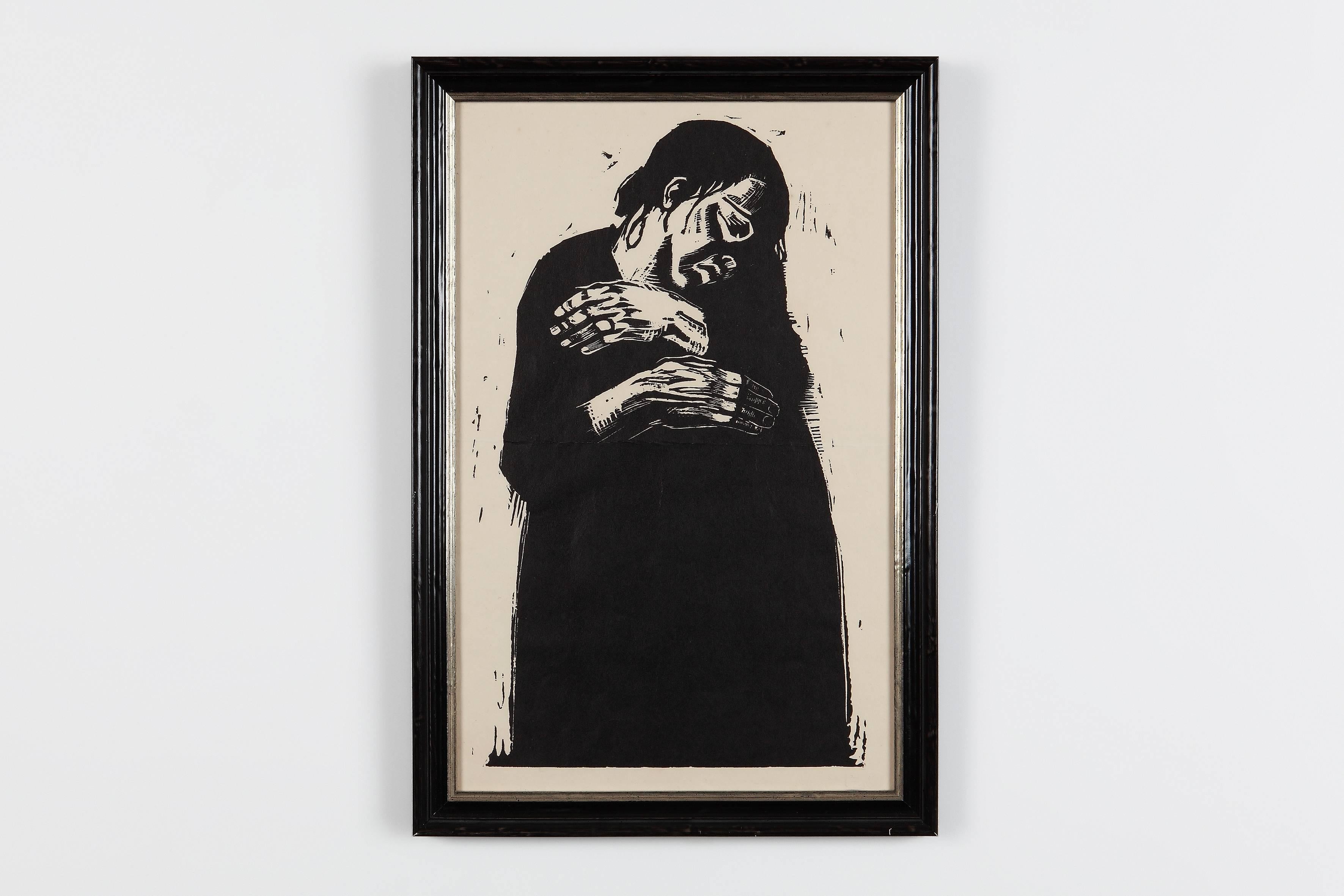 Käthe Kollwitz Figurative Print – „Die Witwe I“ (Eine Witwe)