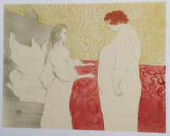 Farblithographie „Deux Femmes“ aus „Elles“ von Henri Toulouse Lautrec