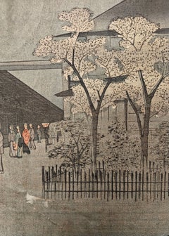 "Amanecer en el interior del Yoshiwara" Utagawa Hiroshige, Paisaje japonés, Ukiyo-e