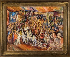 „Zirkus, Madison Square Garden“ – Theresa Bernstein, Innenaufnahme, hell, Menschenmenge