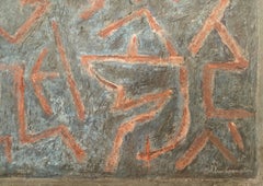 "Untitled" Rollin Crampton, Abstract, Brushwork, Gestural, Mid-Century Work