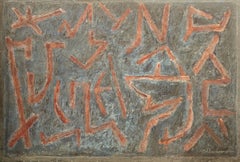 "Untitled" Rollin Crampton, Abstract, Brushwork, Gestural, Mid-Century Work