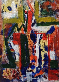 « Composition abstraite » Joseph Meierhans, AAA, Abstraction américaine, milieu du siècle