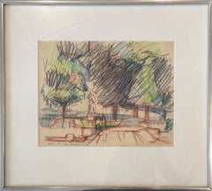 «Estudio para Luxemburgo», Jean Hélion, modernista, francés, jardines parisinos