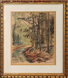 "Forest Landscape" Wayne Beam Morrell, American Impressionist, Creek, Woods