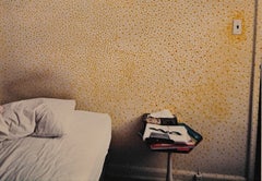 „Schlafzimmer-Interieur“ Lucas Samaras, Polaroid-Fotografie, Raum, gelbes Muster