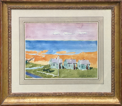 "Houses on the Shore (Summer Cottages)" Stuart Davis, Modernist, New England