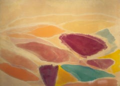 "Egypt" Ronnie Landfield, Color Field, Ab-Ex, Shades of Red, Orange, Yellow