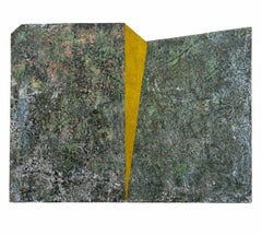 "Untitled" Terry Adkins, African-American Artist, Mixed Media, Abstract, Yellow