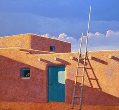 "Quiet Morning" Bill Ware, Adobe House, South Western, American Landscape
