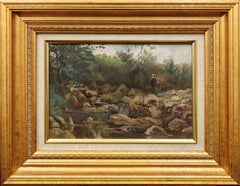 "Fishing Near Okehampton" William R. Hope, Canadian, Lndscape