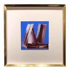 "Untitled" Martha Diamond, Blue, Purple, White, Intense Color, Brushstrokes