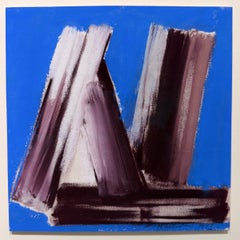 "Untitled" Martha Diamond, Blue, Purple, White, Intense Color, Brushstrokes