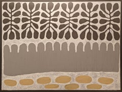 "Watiya Tjuta" Mitjili Napurrula, indigena australiana, grigia, nera, gialla