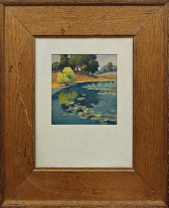 "Pond Lilies" William H. Eppens, circa 1930s, American Countryside, Bucolic