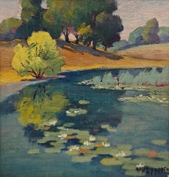 "Pond Lilies" William H. Eppens, circa 1930s, American Countryside, Bucolic