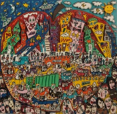 "Welcome to the Big Apple" James Rizzi, New York City, Urban, Day and Night