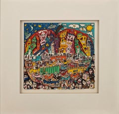 "Welcome to the Big Apple" James Rizzi, New York City, Urban, Day and Night