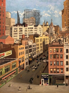 "Eighth Avenue and 56th Street" Lucille Blanch, New York City, Urban Landscape