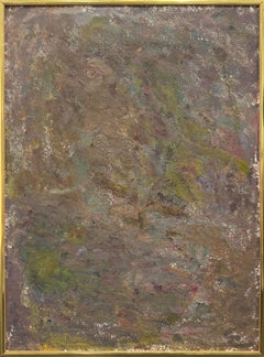 "Untitled" Milton Resnick, Abstract Expressionist, Green, Purple, Intense Color