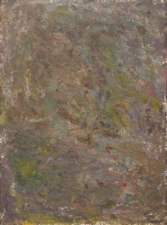 "Untitled" Milton Resnick, Abstract Expressionist, Green, Purple, Intense Color