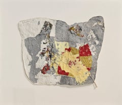 „Greater Grand Rapids“ von Sam Gilliam, Grau, Gelb, Rot, abstrakte Komposition