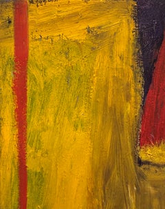 "Red and Gold" Diana Kurz, Mid-Century, New York School, Female Ab-Ex