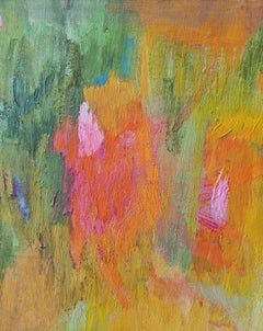 "Blossom" Diana Kurz, Abstract, Yellow, Pink, Green, Intense Color