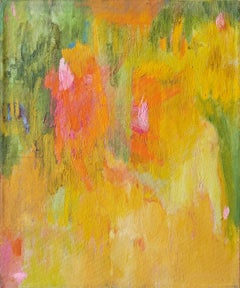 "Blossom" Diana Kurz, Abstract, Yellow, Pink, Green, Intense Color